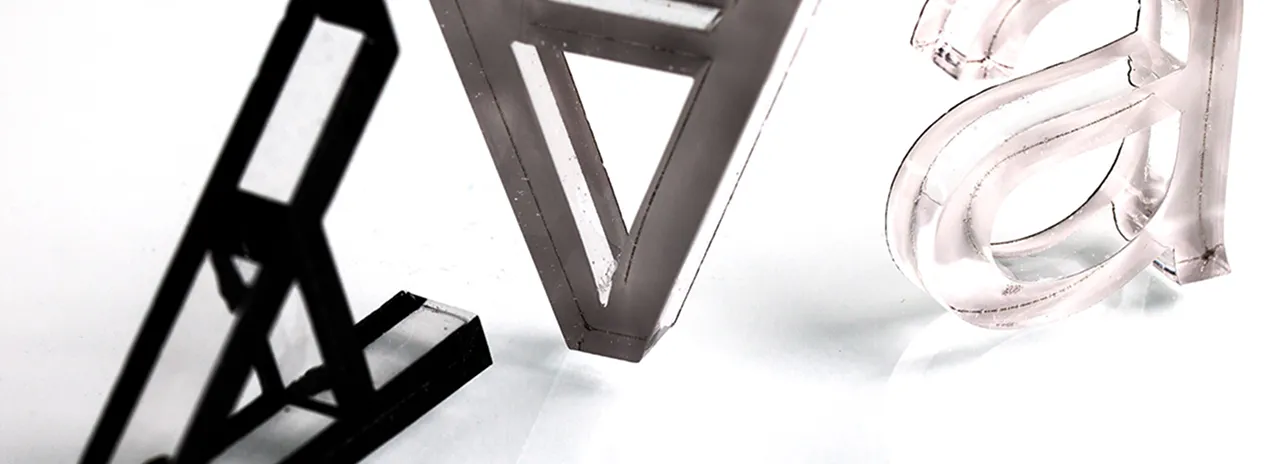 Per Laser geschnittene Buchstaben aus Acrylglas